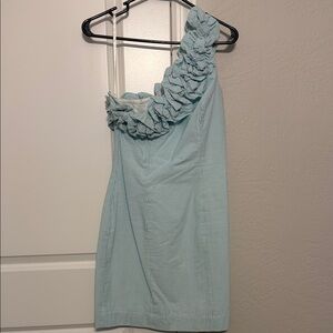 Lilly Pulitzer Light Blue One Shoulder Dress